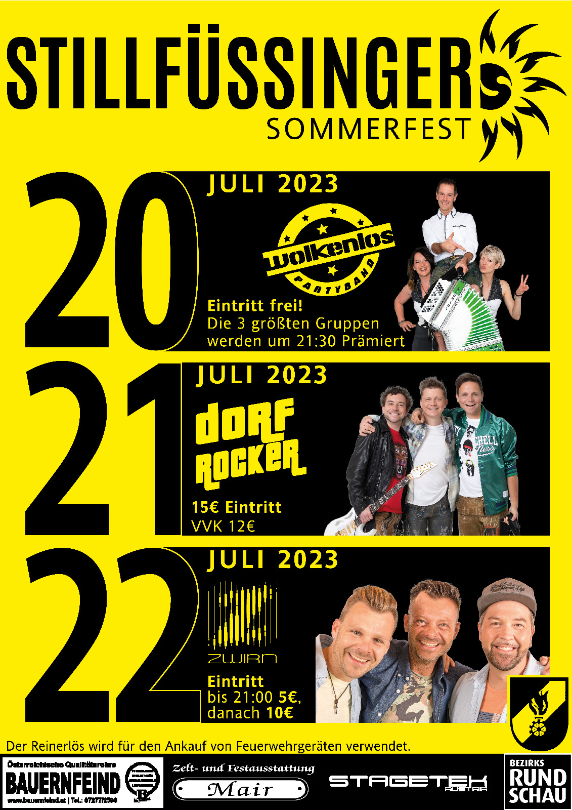 Plakat Stillfüssinger Sommerfest