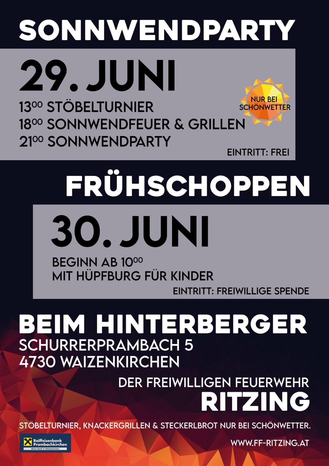 Sonnenwendparty Ritzing 2024