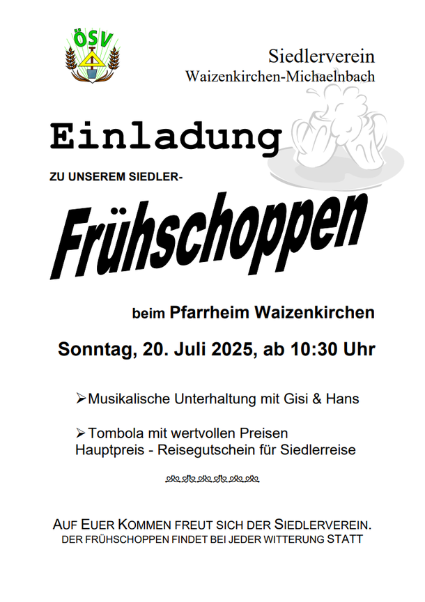 Frühschoppen Siedlerverein Waizenkirchen 2025