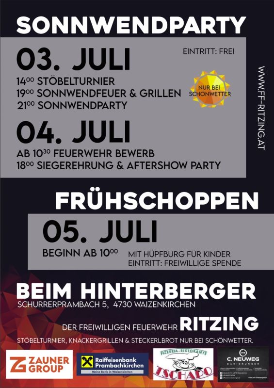 Sonnenwendparty Ritzing 2026