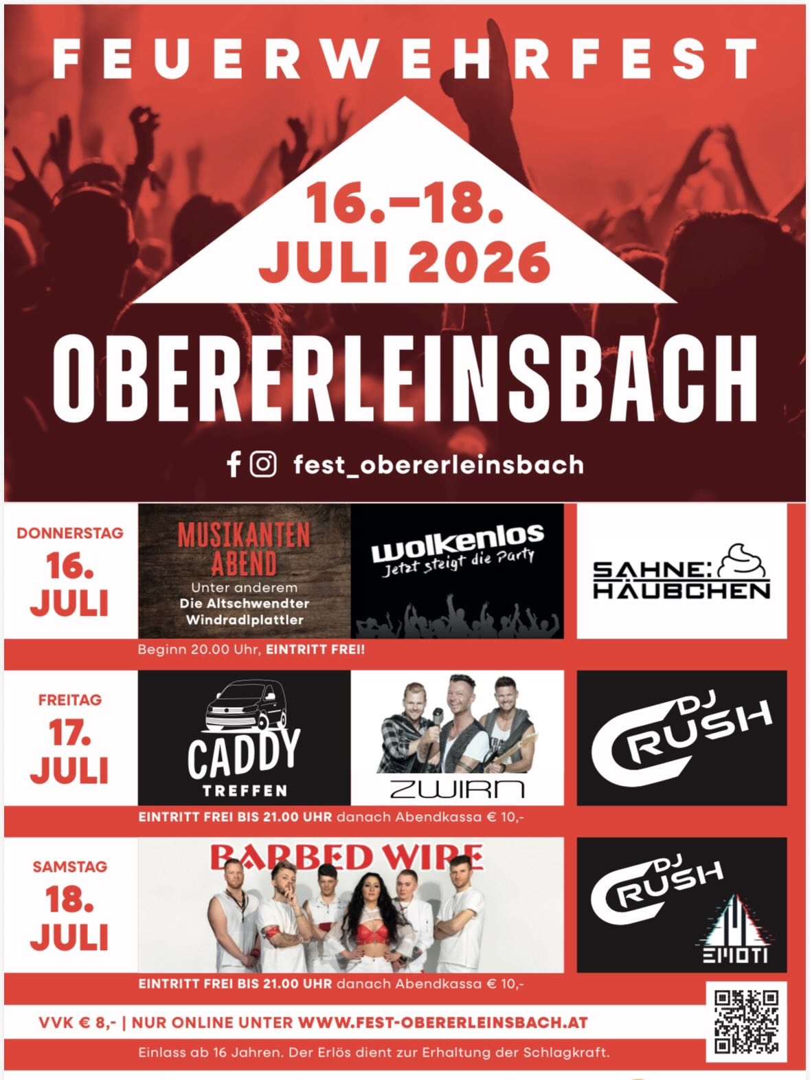 Feuerwehrfest Obererleinsbach 2026